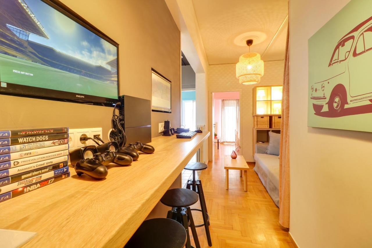 Spacious Central Flat☆3Min To Metro☆Ac|Netflix|Pc Атина Екстериор снимка