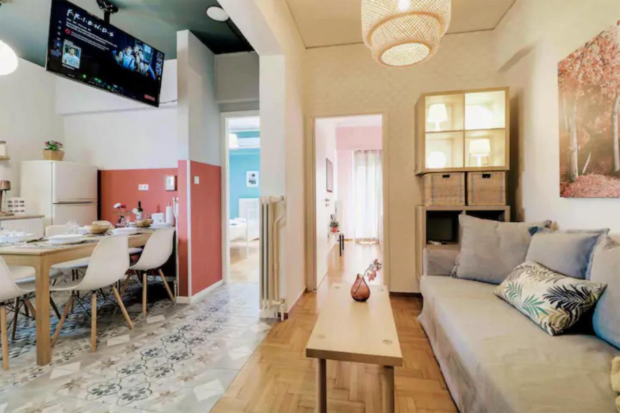 Spacious Central Flat☆3Min To Metro☆Ac|Netflix|Pc Атина Екстериор снимка